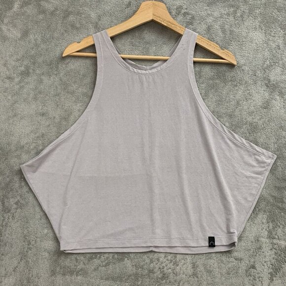 Varley Shirt Womens XS Gray Buckley Split Back Athletic Tank Top Workout Gym - Picture 4 of 9